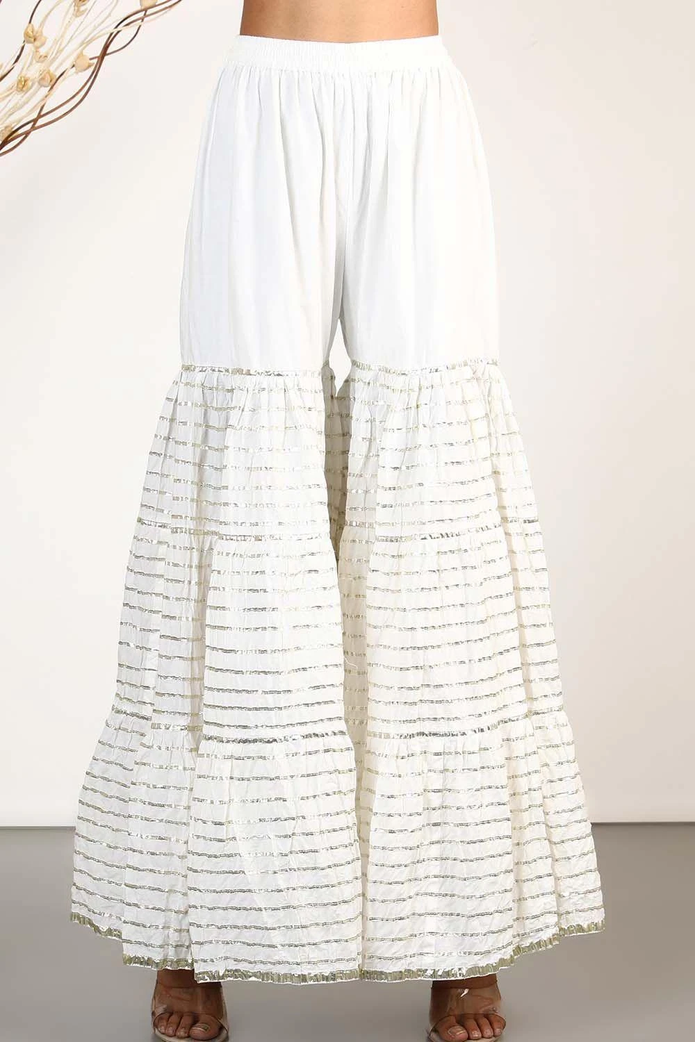 Gopi Vaid Ivory Embroidered & Embellished Anarkali Set 5 Gopi Vaid Ivory Embroidered & Embellished Anarkali Set - Image 3