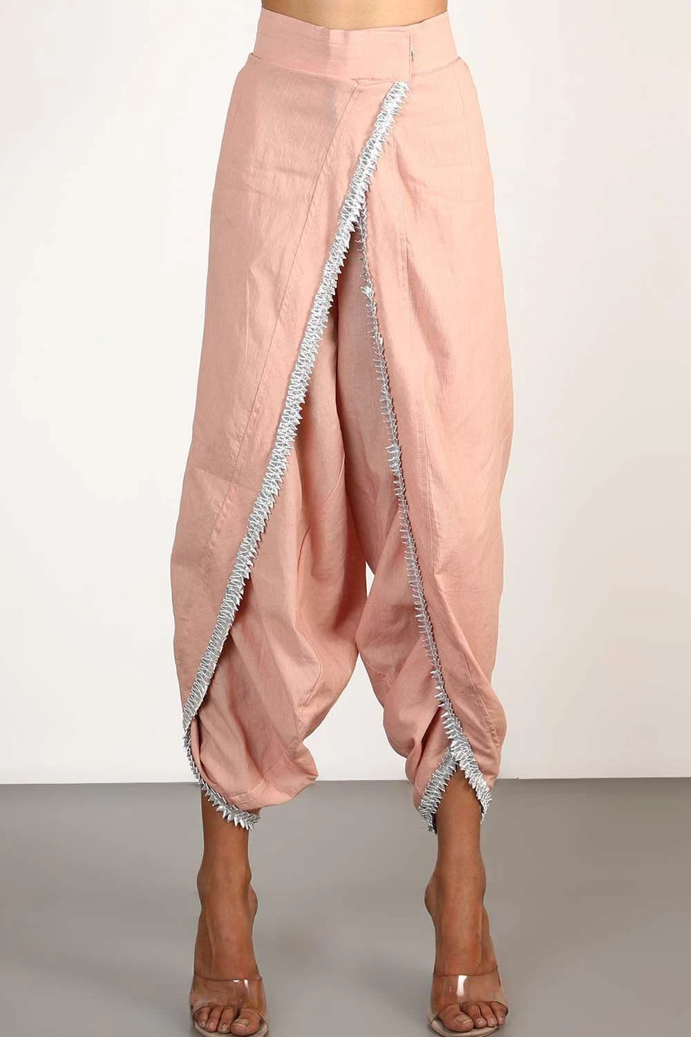 Gopi Vaid Pink Peplum Tunic & Dhoti Set 4 Gopi Vaid Pink Peplum Tunic & Dhoti Set - Image 2