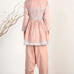 Gopi Vaid Pink Peplum Tunic & Dhoti Set 7 Gopi Vaid Pink Peplum Tunic & Dhoti Set -Textalux Sales gv5 3