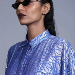 Hemang Agrawal Udaka Silver Brocade Boiler Suit -Textalux Sales ha16 4