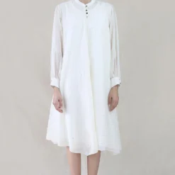 Ivory Embroidered Layer Dress -Textalux Sales int ss20 d1 05 2