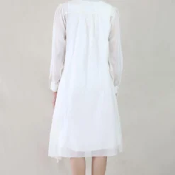 Ivory Embroidered Layer Dress -Textalux Sales int ss20 d1 05 4