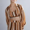 KoAi Brown Rust And Cream Striped Bustier -Textalux Sales kofw20011 1