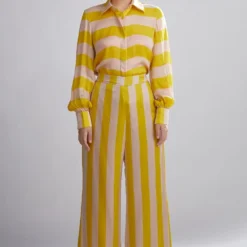 KoAi Striped Silk Shirt