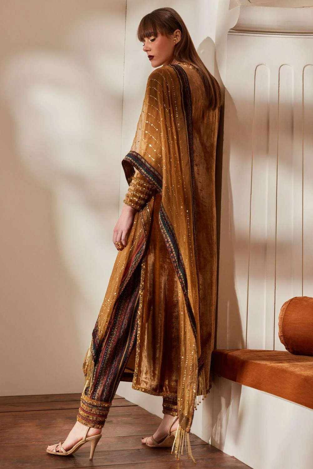 Nikita Mhaisalkar Gold Velvet Kurta Set 8 Nikita Mhaisalkar Gold Velvet Kurta Set - Image 6