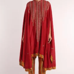 Petticoat Lane By Divya Sinduri Red Aari Work Kurta Set