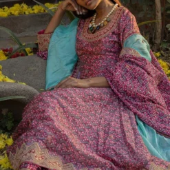 Punit Balana Silk Chanderi Anarkali With Dabka Work -Textalux Sales pbmr 60 2