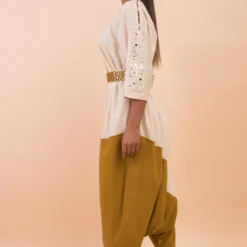 Pooja Keyur Two Tone Jumpsuit With Belt -Textalux Sales pkabhla013 6