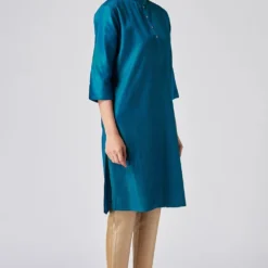 Blue Viscose Katan Kurta -Textalux Sales pratap2010 13 2