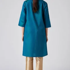 Blue Viscose Katan Kurta -Textalux Sales pratap2010 13 6
