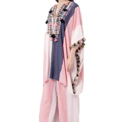 Payal Singhal Striped Kaftan Set With Tassel Detail -Textalux Sales ps fw779 2