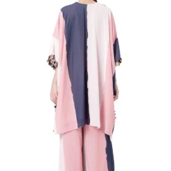 Payal Singhal Striped Kaftan Set With Tassel Detail -Textalux Sales ps fw779 5