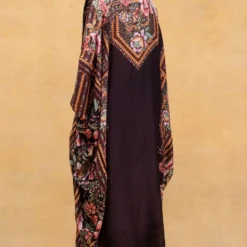 Rajdeep Ranawat Black Chintz Printed Kaftan With Kutch Borders -Textalux Sales r 32rr2 6