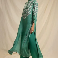 Rajdeep Ranawat Jade Bandhni Printed Tunic Set -Textalux Sales rr 818 3