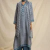 Rajdeep Ranawat Slate Blue Bandhni Printed Tunic Set 1 Rajdeep Ranawat Slate Blue Bandhni Printed Tunic Set -Textalux Sales rr 821 1