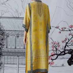 Rajdeep Ranawat Printed Silk Kurta Set With Stole -Textalux Sales rr1066 7