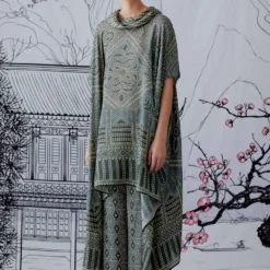 Rajdeep Ranawat Cowl Neck Flowy Tunic -Textalux Sales rr1102 2