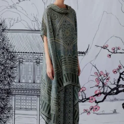 Rajdeep Ranawat Cowl Neck Flowy Tunic -Textalux Sales rr1102 3