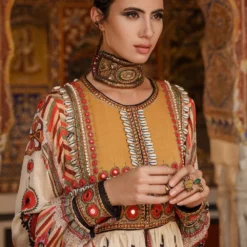 Rajdeep Ranawat Printed Silk Kurta With Mirrorwork 8 Rajdeep Ranawat Printed Silk Kurta With Mirrorwork -Textalux Sales rr20762 2