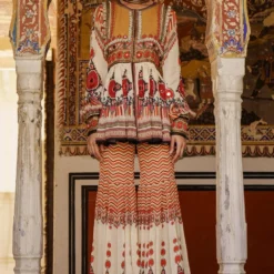 Rajdeep Ranawat Printed Silk Kurta With Mirrorwork 9 Rajdeep Ranawat Printed Silk Kurta With Mirrorwork -Textalux Sales rr20762 3