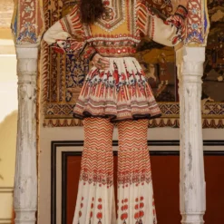 Rajdeep Ranawat Printed Silk Kurta With Mirrorwork 11 Rajdeep Ranawat Printed Silk Kurta With Mirrorwork -Textalux Sales rr20762 5