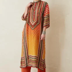 Rajdeep Ranawat Ombre Orange Printed Kurta Set -Textalux Sales rr380 2