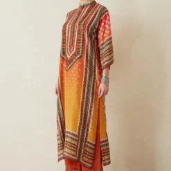 Rajdeep Ranawat Ombre Orange Printed Kurta Set -Textalux Sales rr380 4