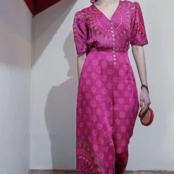 Siddhartha Bansal Magenta Pink Jumpsuit