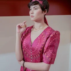 Siddhartha Bansal Magenta Pink Jumpsuit -Textalux Sales sb aw20 020 3