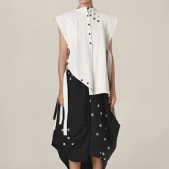 Chola Hand Painted Shirt With Side Ties