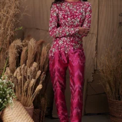 Shriya Som Ikat Floral Embroidered Jumpsuit -Textalux Sales shriyasomss214380