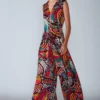 Saaksha & Kinni Multicoloured Abstract Printed Jumpsuit -Textalux Sales sk070916 1