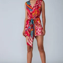 Saaksha & Kinni Pink Abstract Printed Playsuit