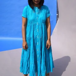 Turquoise Tiered Dress