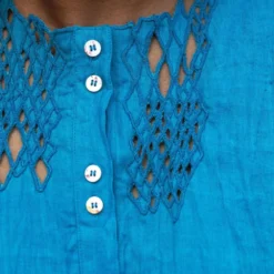 Turquoise Tiered Dress -Textalux Sales sks2104t 3