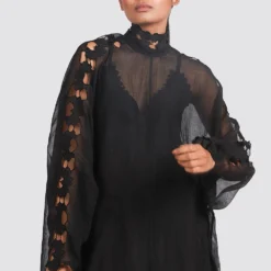 Ikai Turtleneck Cutwork Kaftan 10 Ikai Turtleneck Cutwork Kaftan -Textalux Sales tmk722 5
