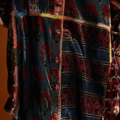 Sunira Designs Maroon Ajrak Hand-block Printed Shirt -Textalux Sales v2106b 4