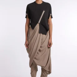 Antar-Agni Black Handwoven Cotton Top -Textalux Sales wtop 324 bk 1