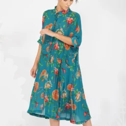 YAVI Cora Crepe Viscose Dress -Textalux Sales yc11d 55 3